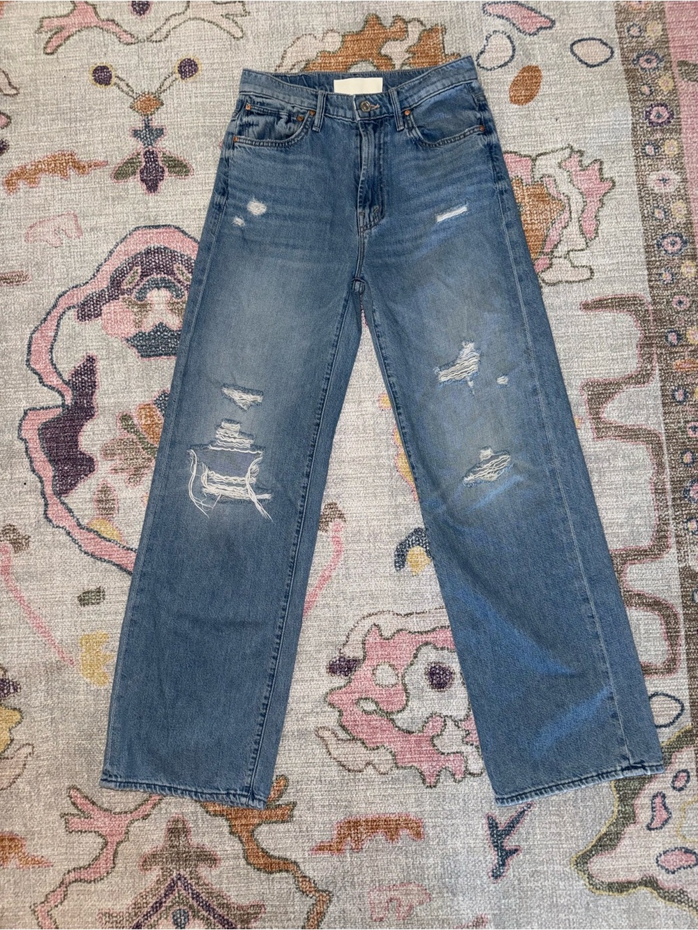 MOTHER Lil’ Dodger Sneak Distressed Jeans Size 23